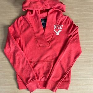 American Eagle NYC Red Hoodie Small